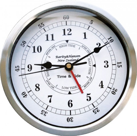 Tide and Time Clock Stainless Steel 205mm